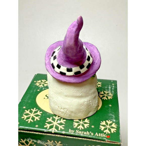 Snowonders by Sarah's Attic Snowman Figurine October Witchy NO Certificate 6409 - Picture 3 of 4